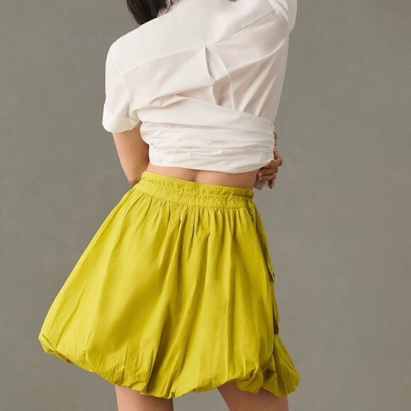Anthropologie Pilcro Parachute Mini Skirt | Size: 2 | Color: CHARTREUSE - Picture 4 of 4